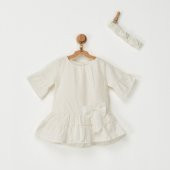 Andywawa AC22581 Stylısh Girl Bebek Elbise Set Ekru - 6