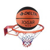 Delta Basketbol Çemberi No5 Jogar Basketbol Topu Basketbol Filesi Üçlü Set - 1