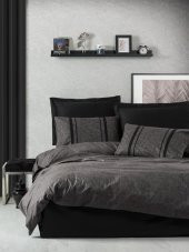 Cotton Box Plain Çift Kişilik Nevresim Takımı Bihter Antrasit Siyah - 1