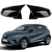 Renault Captur 2020- Araca Özel Batman Yarasa Ayna Kapağı Pianoblack - 1