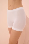 Beyaz Seamless Kısa Şort Külot thumbnail 1