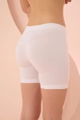 Beyaz Seamless Kısa Şort Külot thumbnail 2