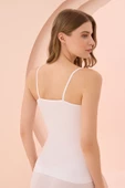 Beyaz İnce Askılı Seamless Atlet thumbnail 3