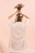 Ekru Bride Saten Sabahlık thumbnail 2
