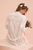 Ekru Bride Saten Sabahlık thumbnail 1
