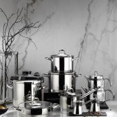 Kütahya Porselen Lindos 16 Parça Çelık Çeyız Setı Sade - 1