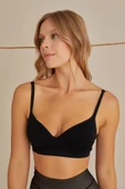 Siyah Covered Seamless Sütyen - 1