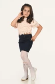 Beyaz Soft Baskılı Çocuk Külotlu Çorap - 1