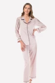 Pudra Saten Pijama Takımı - 1