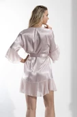 Pudra Saten Tüllü Sabahlık thumbnail 4