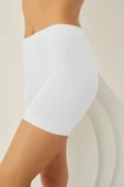 Beyaz Seamless Uzun Şort Külot thumbnail 2