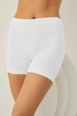 Beyaz Seamless Uzun Şort Külot thumbnail 1