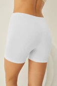 Beyaz Seamless Uzun Şort Külot thumbnail 3