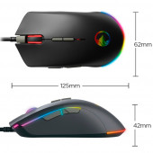 Gametech Poseidon 10000 DPI RGB Gaming Mouse - 5
