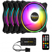Gametech Rgb Kumandalı 4X12Cm Kasa Fan 4Lü Kit Halo Model - 1