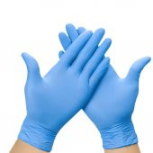 Nitril Muayene Eldiveni Pudrasız Mavi (L) 100 lü - 2