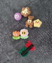 Eğlenceli Hayvan Meyve Çiçek Figür Silikon Pens Toka 11371 thumbnail 3