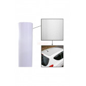 Beyaz Karbon Folyo 3d Hava Kanallı Kaplama Folyosu 152 Cm x 100 cm - 2
