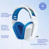 Logitech G335 Kablolu Kulak Üstü Oyuncu Kulaklığı Beyaz 981-001018 - 6