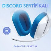 Logitech G335 Kablolu Kulak Üstü Oyuncu Kulaklığı Beyaz 981-001018 - 7