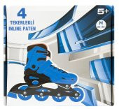 4 Tekerlekli Inline Paten 35-38 Mavi - 1
