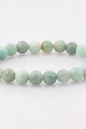 Amazonit ( A Kalite ) Doğal Taş Bileklik 8 mm Küre Kesim thumbnail 2