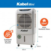 Kabel 26 L Su Tanklı Mini Evaporatif Soğutucu Vantilatör - 4