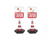 Tavuk Temalı Uyarı ve Yönlendirme Dubası 2 Adet - 1