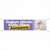 Doğum Günü Pankartı (Anneannem)-17 75x300 cm - 1