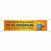 Doğum Günü Pankartı (Babacığım) -11 75x300 cm - 1