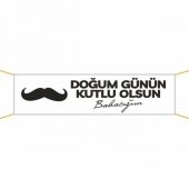 Doğum Günü Pankartı (Babacığım)-7 75x300 cm - 1