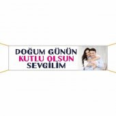 Doğum Günü Pankartı (Sevgilim) -5 75x300 cm - 1