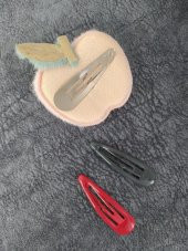Elma Meyveli Renkli Peluş Çıt Çıt Toka 11435 - 2