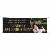 Evlilik Teklifi Kumaş Pankart -6- - 1