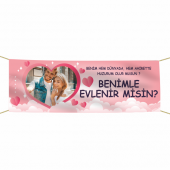 Evlilik Teklifi Kumaş Pankart -5- - 1