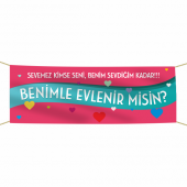 Evlilik Teklifi Kumaş Pankart -3- - 1