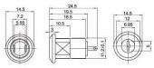 12mm Elektronik Anahtarlı Aç Kapa Kilidi - 1/2 Key Switch SPST - 3