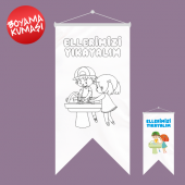 Elleri Yıkamak Kırlangıç Boyama Kumaşı 50x70 cm thumbnail 1