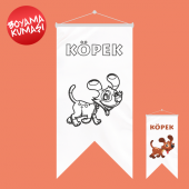Köpek Kırlangıç Boyama Kumaşı 50x70 cm thumbnail 1