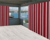 Ceylan Home Balkon Perdesi Kırmızı Beyaz Çizgili 500x250 - 1