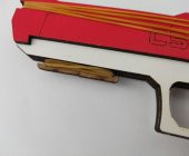 Para Lastiği Atan Otomatik Oyuncak Ahşap Tabanca 20 Lastik Hediye Sağlam ve Zararsız Çocuk Oyuncağı thumbnail 3