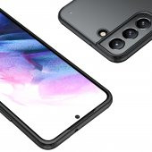 KNY Samsung Galaxy S22 Plus Kılıf Silikon Kenarlı Buzlu Volks Kapak Lacivert - 2