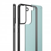 KNY Samsung Galaxy S22 Plus Kılıf Silikon Kenarlı Buzlu Volks Kapak Lacivert - 3
