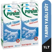 Pınar Süt Yarım Yağlı 1 Lt 4’lü Paket - 1