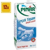 Pınar Süt Yarım Yağlı 1 Lt 12'lü - 1