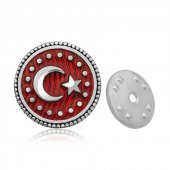 Gümüş Ay Yıldız Rozet - 12