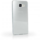 Samsung Galaxy A7 2016 A710F İnce Şeffaf Silikon Kılıf + Cam - 2