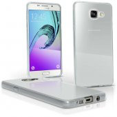 Samsung Galaxy A7 2016 A710F İnce Şeffaf Silikon Kılıf + Cam - 4