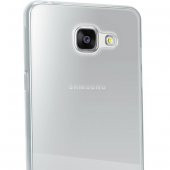 Samsung Galaxy A7 2016 A710F İnce Şeffaf Silikon Kılıf + Cam - 5