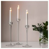 20Li Şamdan Mumu Beyaz MeridyenDukkan 19Cm Şamdan Mum ,İnce Beyaz Mum thumbnail 2